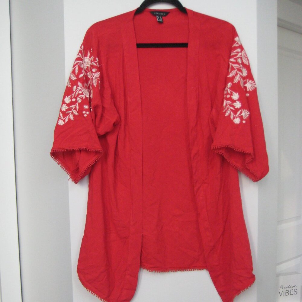 Embroidered flowy coverup